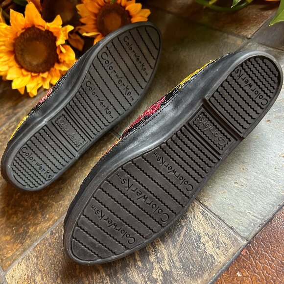 NEW Fully-Beaded “Autumn Leaves” Lace-up Oxfords - Picture 9 of 9